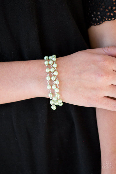 Paparazzi Clasp Bracelet - Stage Name - Green (#008)
