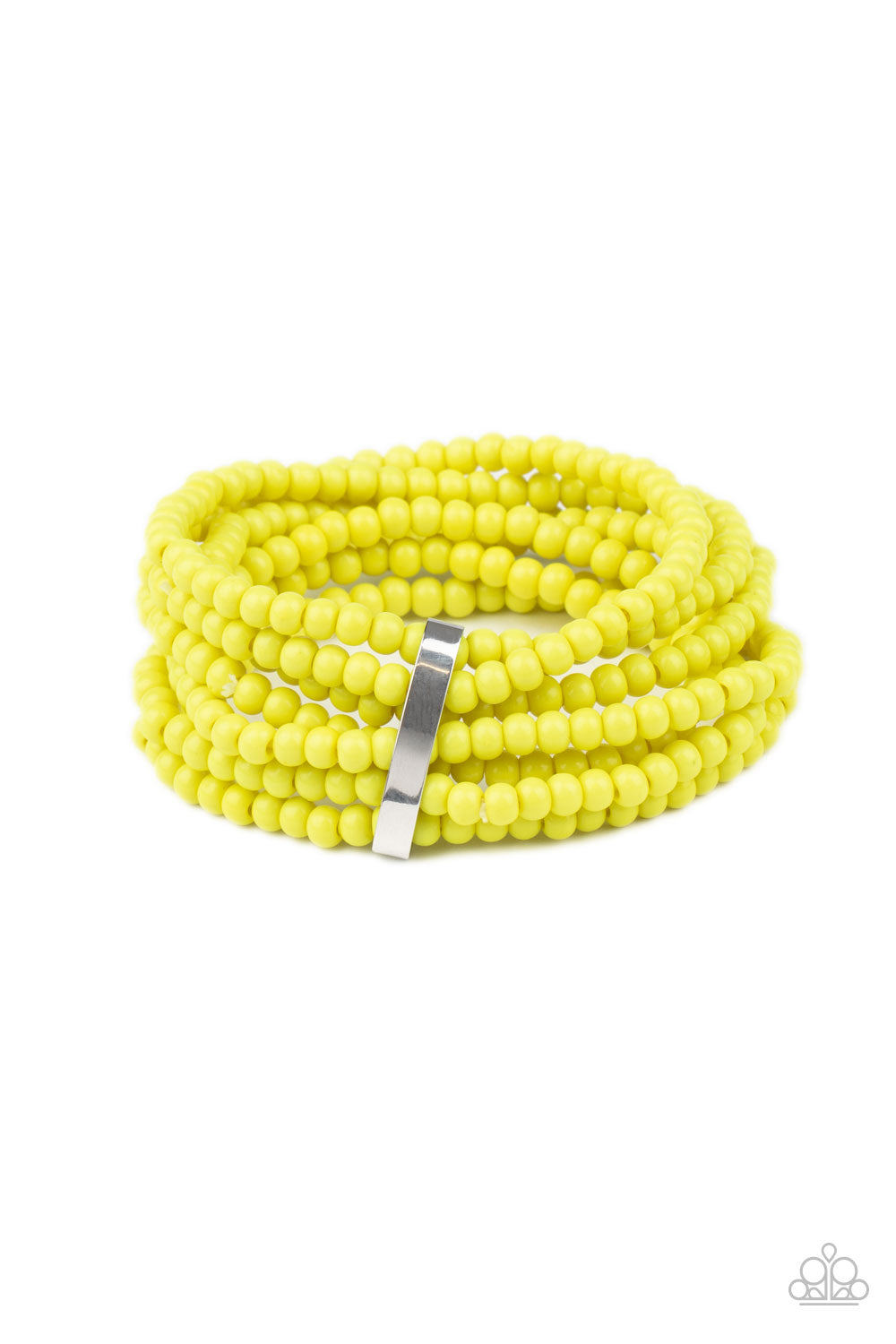 Thank Me LAYER - Yellow-Paparazzi Bracelet (#1594)