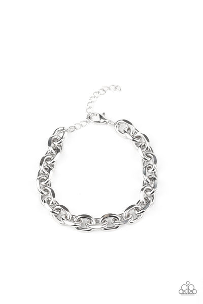 Titanium Titan - Silver Paparazzi Men's Bracelet