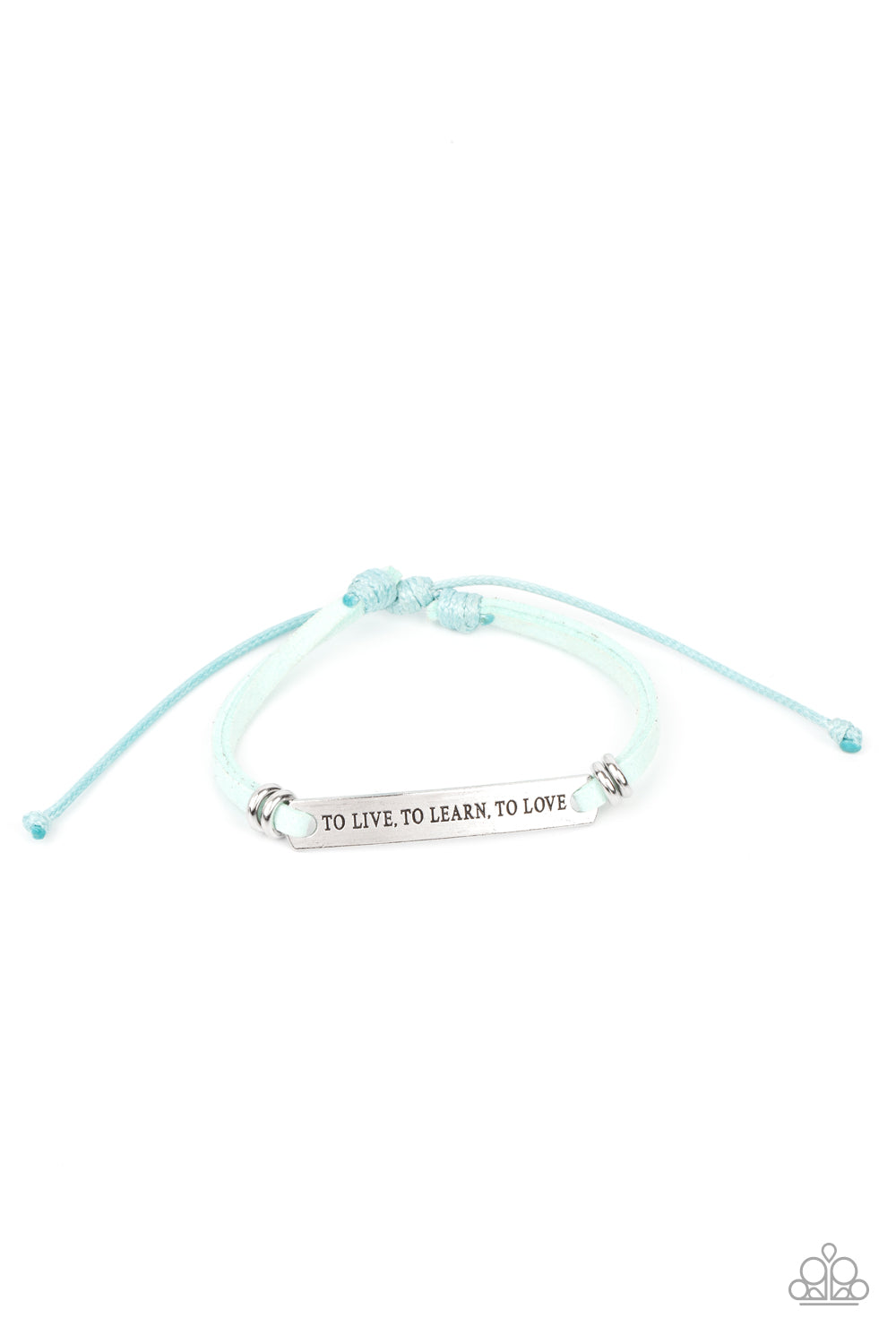 To Live, To Learn, To Love - Blue Paparazzi Bracelet