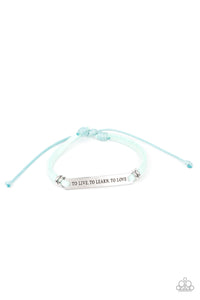 To Live, To Learn, To Love - Blue Paparazzi Bracelet