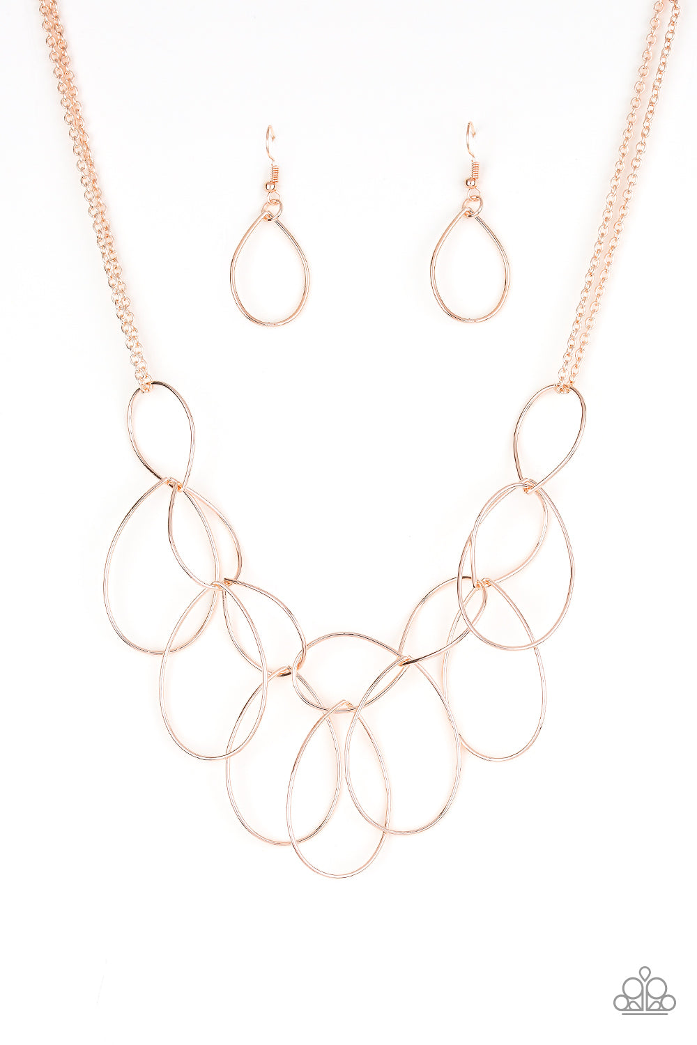 Top-TEAR Fashion - Rose Gold Paparazzi Necklace