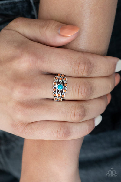 Totally Tangy - Blue-Paparazzi Ring