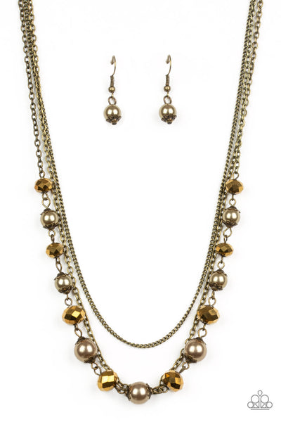 Tour de Demure - Brass-Paparazzi Necklace (#1314)