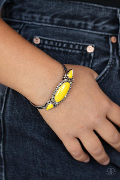 Tribal Trinket - Yellow Paparazzi Bracelet (#4629)