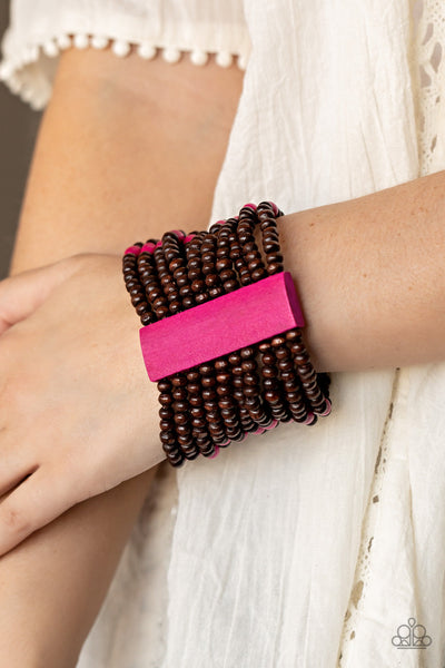 Tropical Trendsetter - Pink Paparazzi Bracelet (#4863)