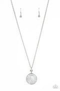 Twinkly Treasury - White Paparazzi Necklace (#4686)