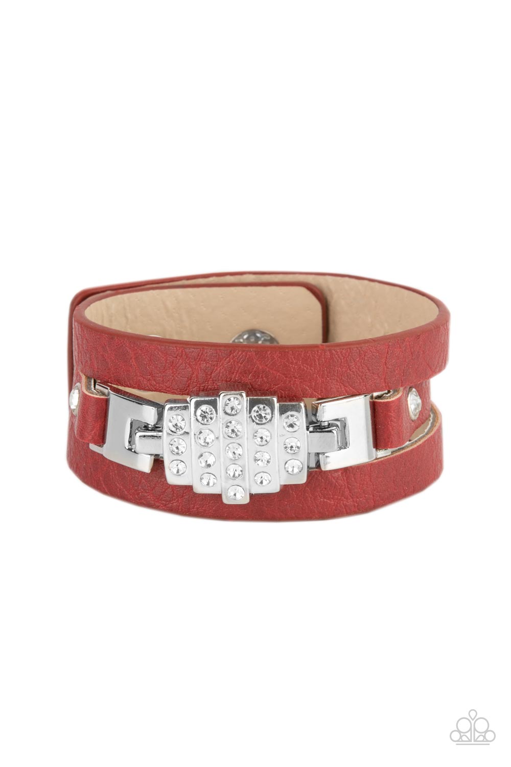 Ultra Urban - Red Paparazzi Wrap Bracelet (W146)