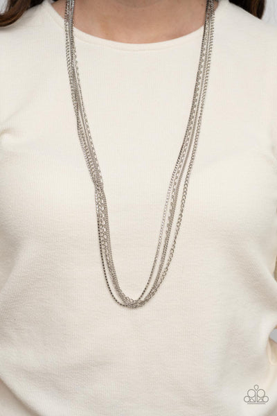 Undauntingly Urban - White Paparazzi Necklace (#376)