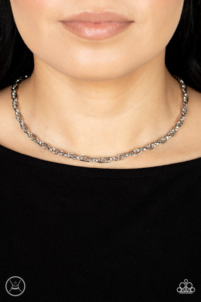 Urban Underdog - Silver Paparazzi Necklace (#4365)