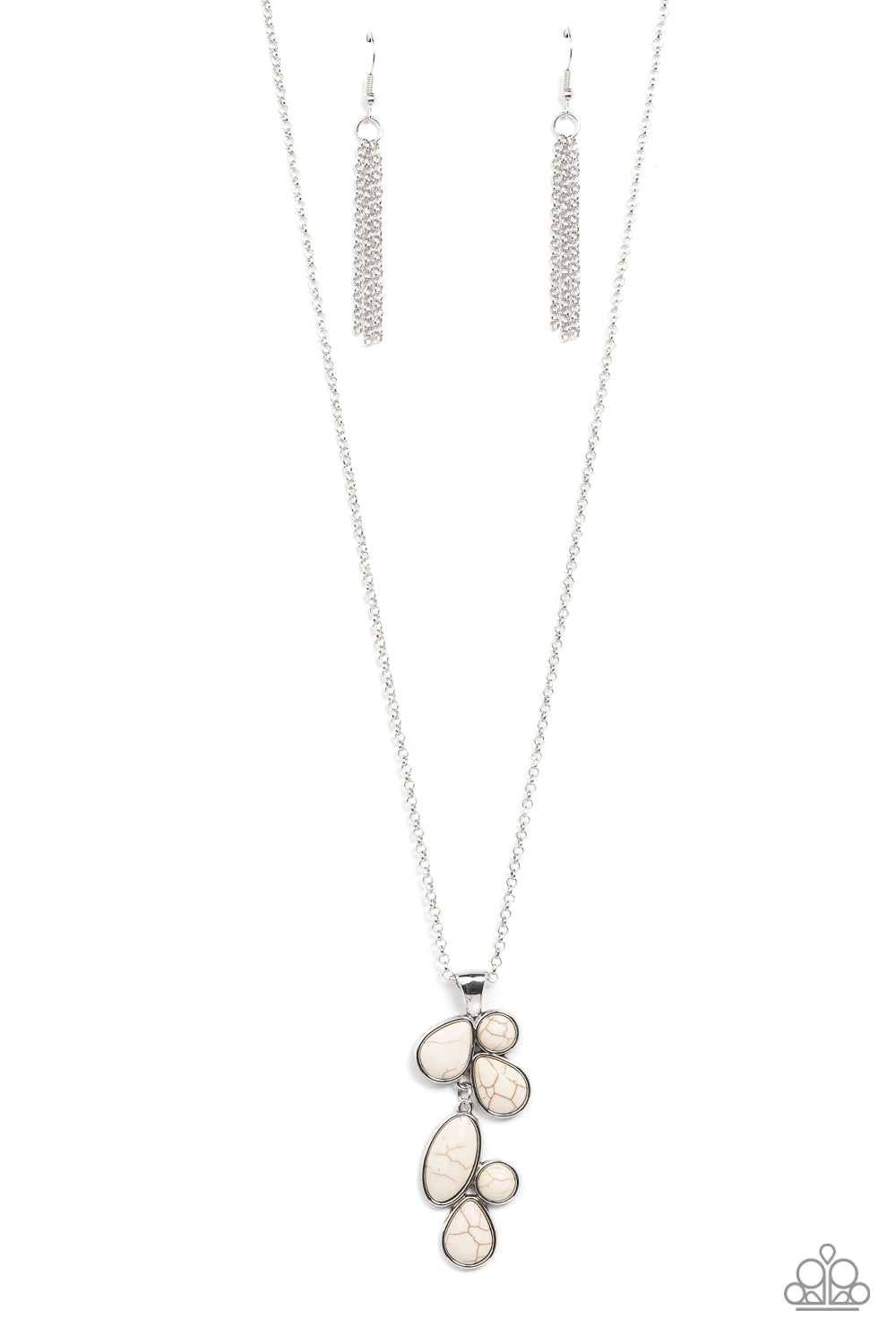 Wild Bunch Flair - White Paparazzi Necklace (#4862)