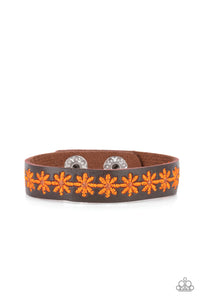 Wildflower Wayfarer - Orange Paparazzi Wrap Bracelet