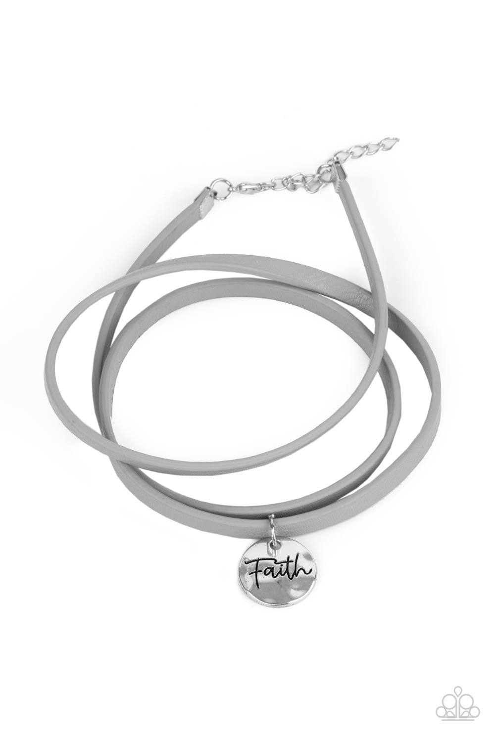 Wonderfully Worded - Silver Paparazzi Bracelet (PZ-1201)