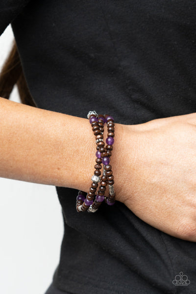 Woodsy Walkabout - Purple Paparazzi Bracelet (#2669)