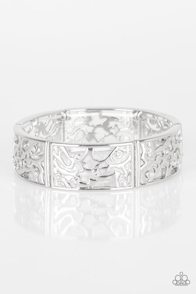 Yours and VINE - White-Paparazzi Bracelet