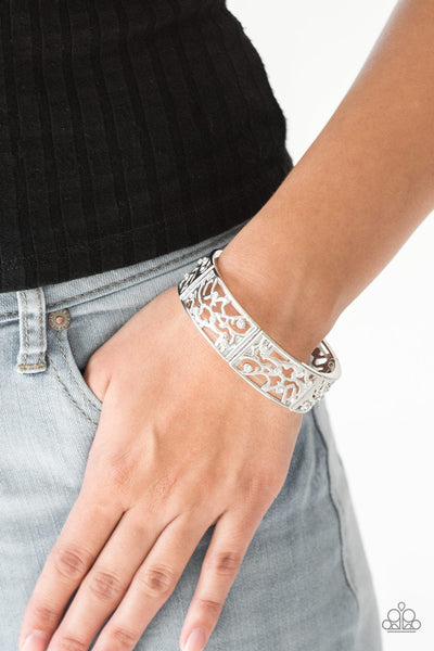 Yours and VINE - White-Paparazzi Bracelet