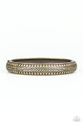 Paparazzi Hinge Bracelet - Zimbabwe Zen - Brass (#398)