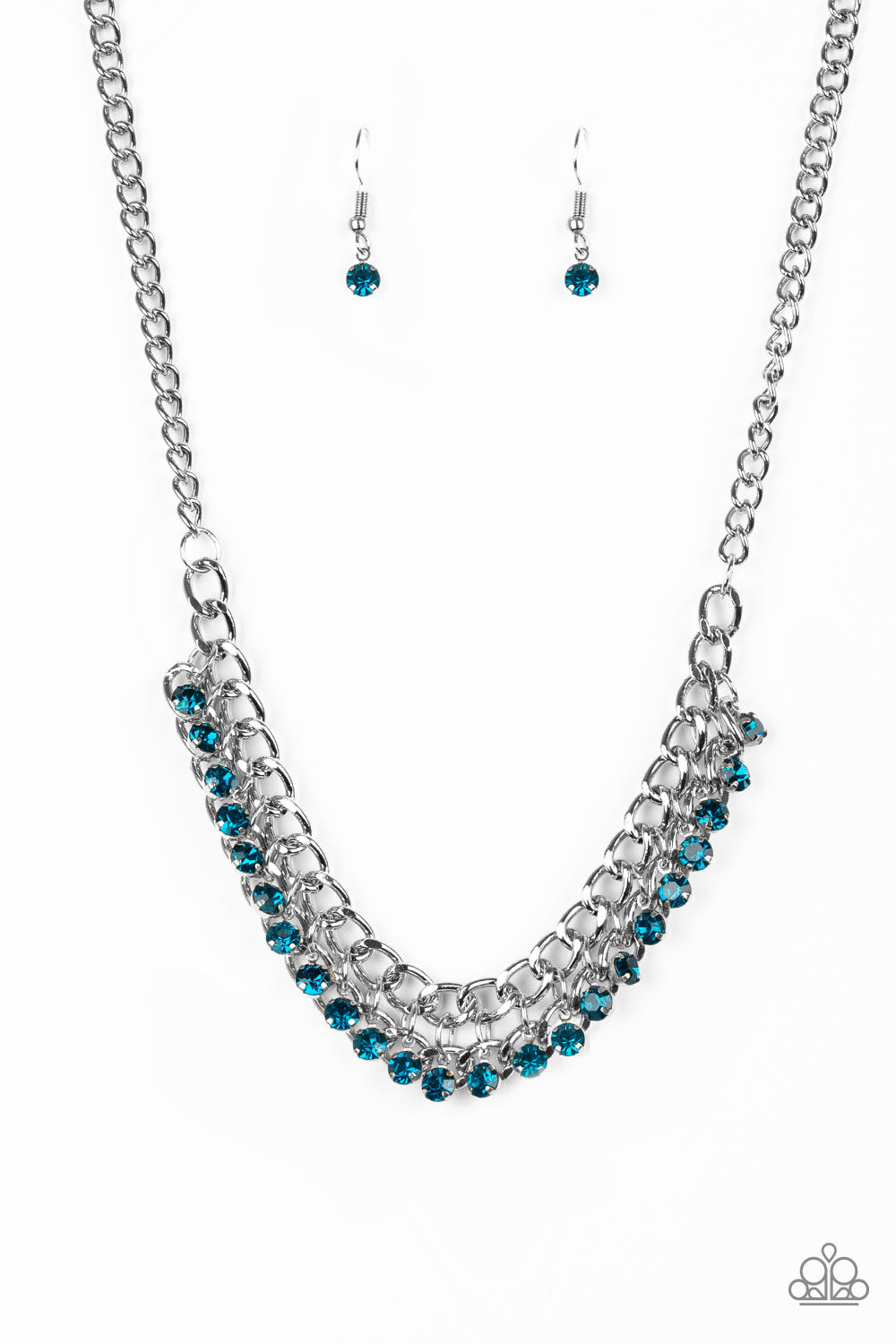 Glow and Grind - Blue Paparazzi Necklace (#1885)