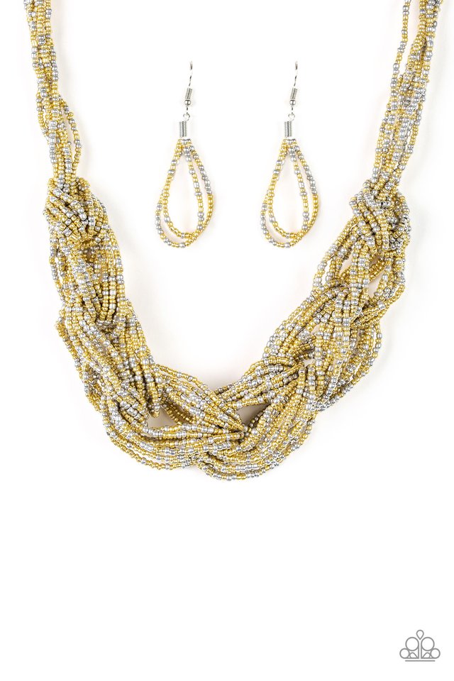 City Catwalk - Gold Paparazzi Necklace (#2632)