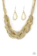 City Catwalk - Gold Paparazzi Necklace (#2632)