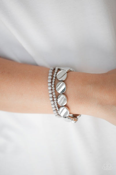 Beyond The Basics - Silver Paparazzi Bracelet