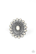 Mesa Mandala - White Ring - Paparazzi Accessories