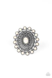 Mesa Mandala - White Ring - Paparazzi Accessories