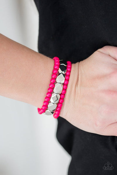 Pararazzi Bracelet - Fiesta Flavor - Pink (#1955)