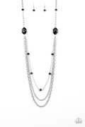 Dare To Dazzle - Black-Paparazzi Necklace (PZ-1180)