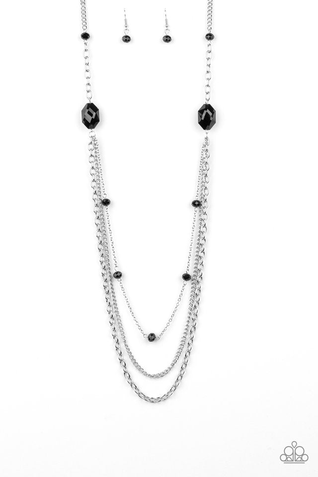 Dare To Dazzle - Black-Paparazzi Necklace (PZ-1180)