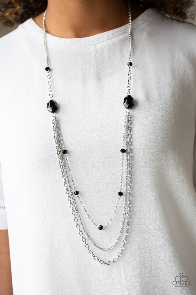 Dare To Dazzle - Black-Paparazzi Necklace (PZ-1180)