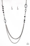 Modern Girl Glam - Black Paparazzi Necklace (PZ-2843)