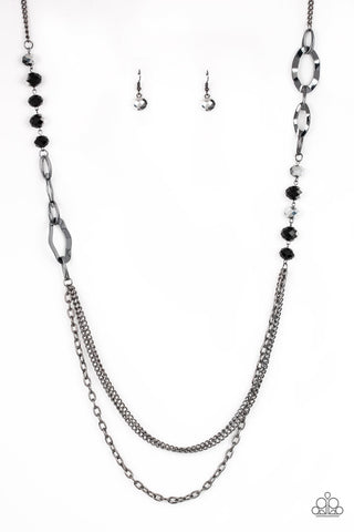 Modern Girl Glam - Black Paparazzi Necklace (#2843)
