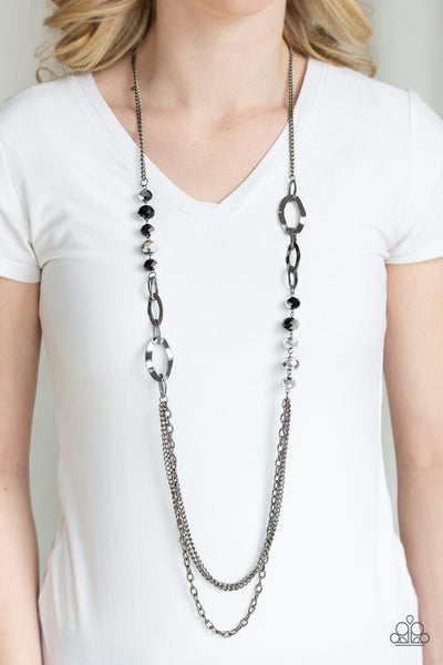 Modern Girl Glam - Black Paparazzi Necklace (#2843)