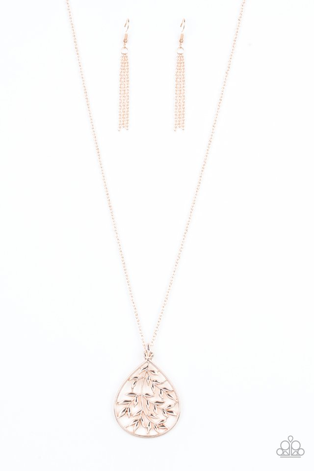 Paparazzi Necklace - BOUGH Down - Rose Gold (#1776)
