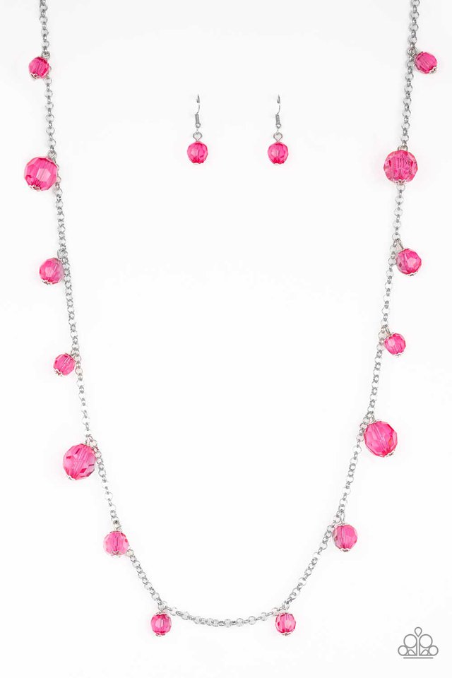 GLOW-Rider - Pink Paparazzi Necklace (PZ-165)