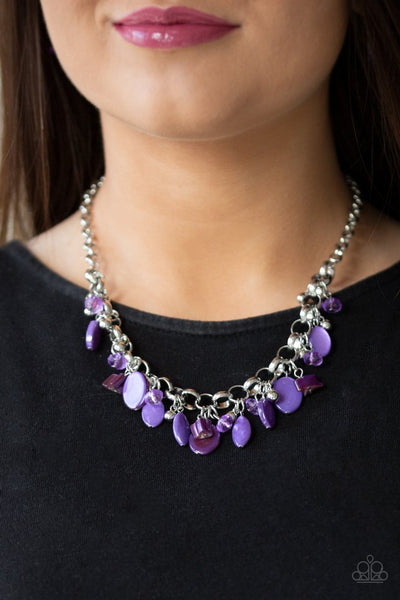 Paparazzi Short Necklace - I Want To SEA The World - Purple (PZ-124)