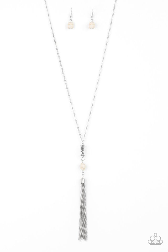 Wild Horse Wonder - White Paparazzi Necklace (PZ-5320)