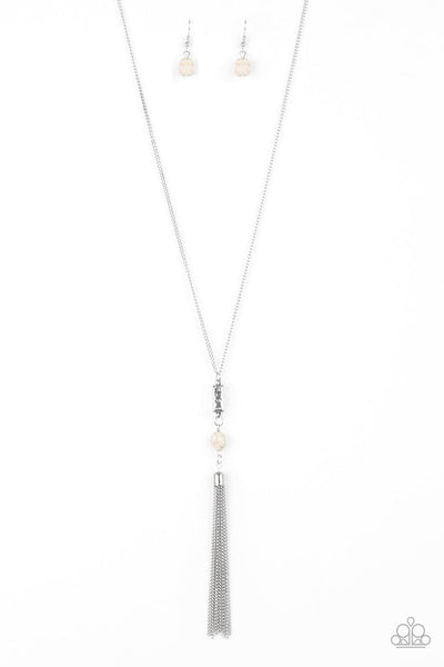 Wild Horse Wonder - White Paparazzi Necklace (PZ-5320)