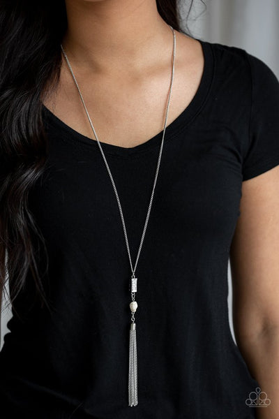 Wild Horse Wonder - White Paparazzi Necklace (PZ-5320)