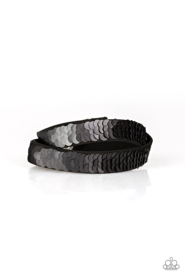 Under The SEQUINS - Silver Paparazzi Wrap Bracelet (DW103)