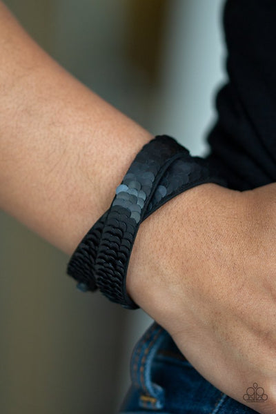 Under The SEQUINS - Silver Paparazzi Wrap Bracelet (DW103)