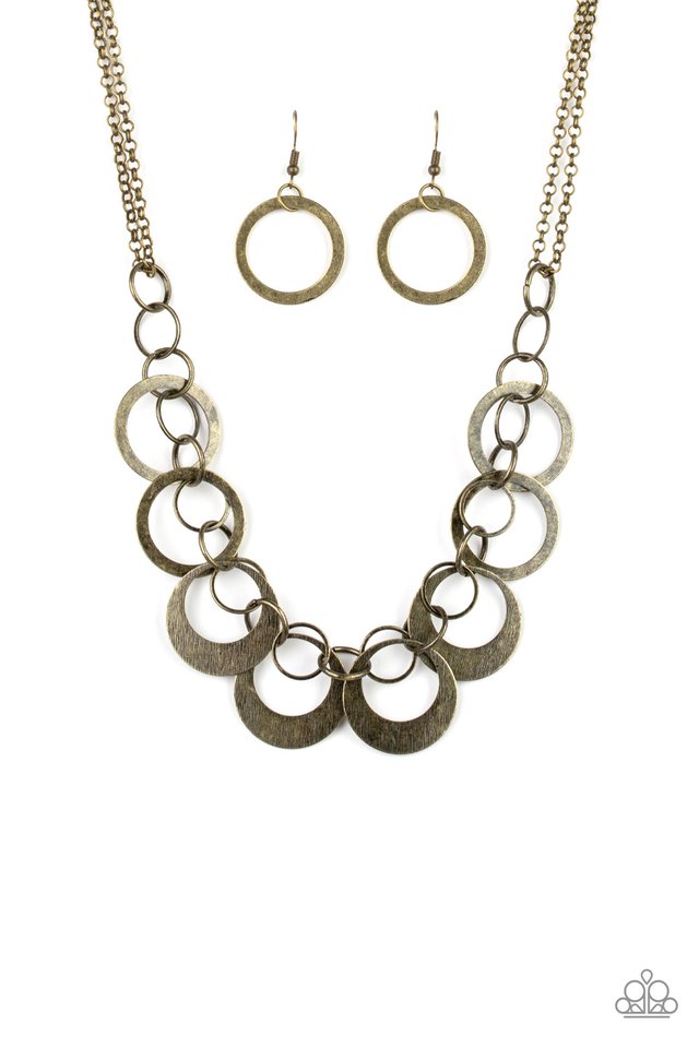 Paparazzi Short Necklace - In Full Orbit - Brass (#641)