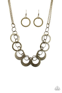 Paparazzi Short Necklace - In Full Orbit - Brass (#641)