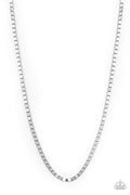 Boxed In - Silver-Paparazzi Necklace (#1988)