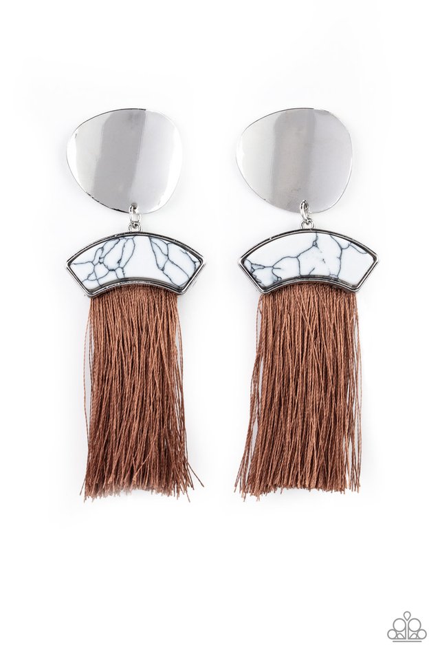 Paparazzi Earring - Insta Inca - Brown (#1756)