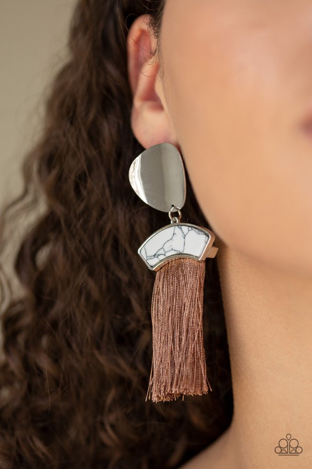 Paparazzi Earring - Insta Inca - Brown (#1756)