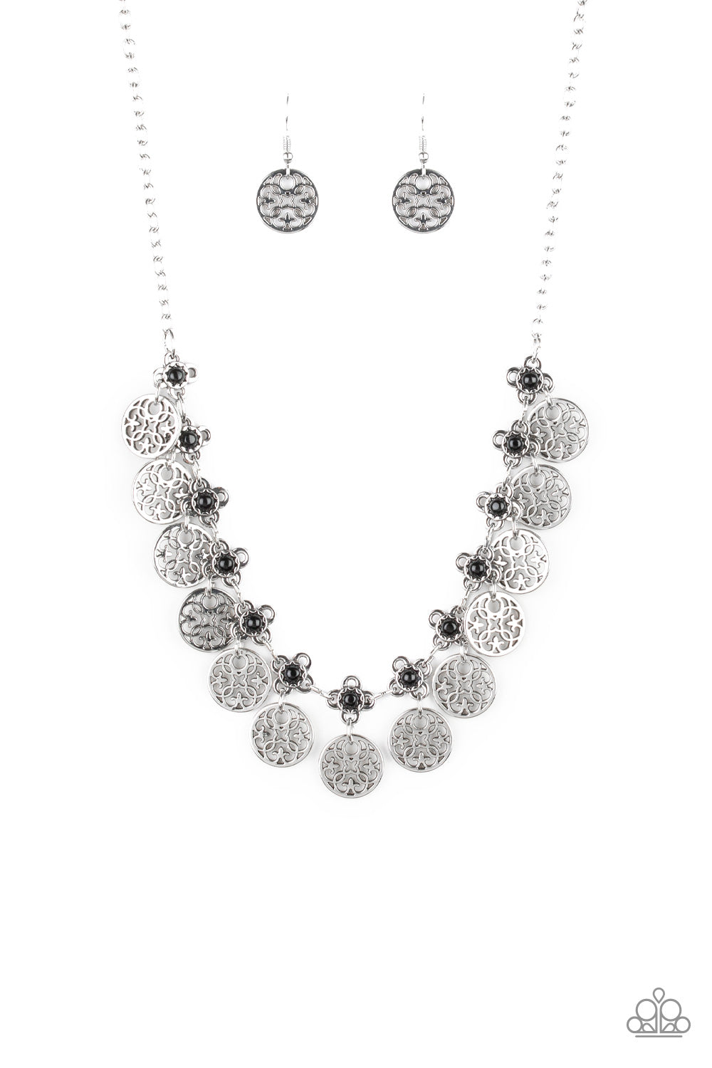 Mandala Movement - Black Paparazzi Necklace (#1299)