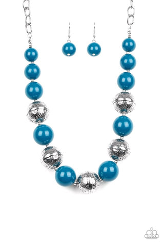 Floral Fusion - Blue Paparazzi Necklace