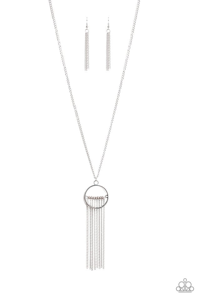 Terra Tassel - Silver Paparazzi Necklace